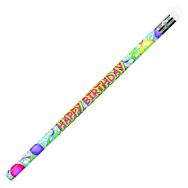 Moon Products Happy Birthday Glitz Pencil, PK144 7940 - main